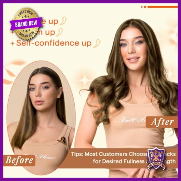 20 Inch Human Hair Extensions with Micro Beads, Glueless Weft for Volume main image 5